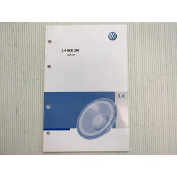 VW Radio RCD 210 Betriebsanleitung Bedienungsanleitung 11/2007