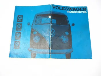 VW T1 Transporter Bulli Betriebsanleitung Bedienungsanleitung Wartung Okt. 1964