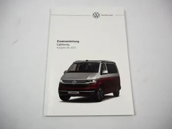 VW T6.1 California Betriebsanleitung Zusatzanleitung 6/2023 Bordbuch Deutsch