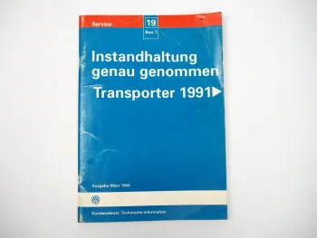 VW Transporter T4 ab91 Instandhaltung Service Inspektion AAB AAC AAF ABL AES ACV