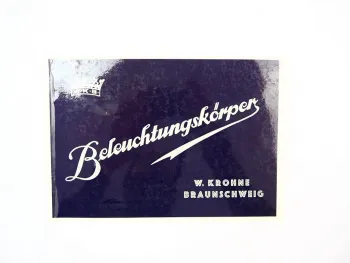 W. Krohne Braunschweig Katalog Lampen Leuchten Kaiser Idell Bega Norka 1965