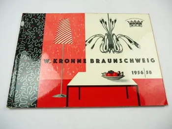 W. Krohne Braunschweig Katalog Lampen Leuchten Kaiser Idell Hoso Doria 1956/58
