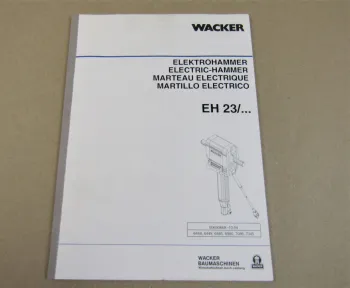 Wacker EH 23/110 23/220 23/240 Hammer Betriebsanleitung 94 Ersatzteilliste