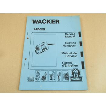 Wacker HMS Motoren M 1000 2000 3000 Service Handbuch Manual 7/1986