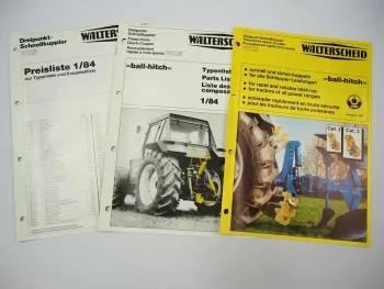 Walterscheid Dreipunkt Schnellkuppler WKS John Deere Fendt MF Prospekt Typenliste