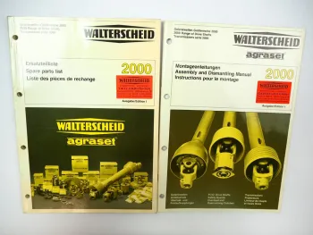 Walterscheid Gelenkwelle W2000 - 2600 WWE WWZ Montageanleitung Ersatzteilliste