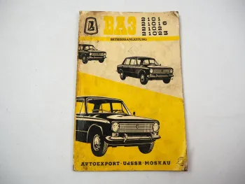 WAS Lada 2101 21016 2102 21023 PKW Betriebsanleitung Bedienung UdSSR