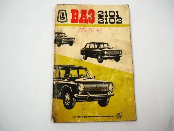 WAS Lada 2101 2102 PKW Bedienungsanleitung Betriebsanleitung UdSSR