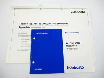 Webasto Air Top 2000 AT B D Diagnose und Typenliste 1997