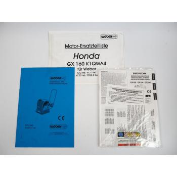 Weber CF2 HD Bodenverdichter + Motor Honda GX160 Bedienungsanleitung