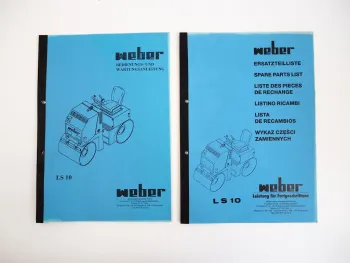 Weber LS10 Walze Bedienungsanleitung Wartung Ersatzteilliste 1994
