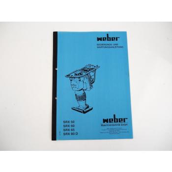 Weber SRX 50 60 65 80D Vibrationsstampfer Bedienungsanleitung 1993