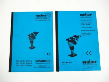Weber SRX 50 60 65 R-3 Vibrationsstampfer Bedienungsanleitung + Ersatzteilliste