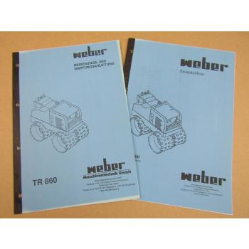 Weber TR860 Walze Bedienungsanleitung und Ersatzteilliste mit Schaltplänen