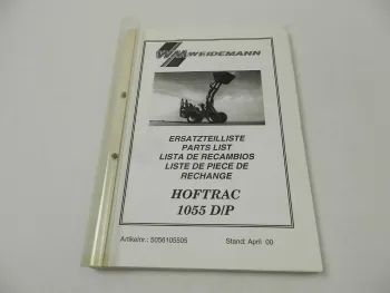 Weidemann Hoftrac 1055 D P Ersatzteilliste Parts List 2000