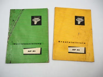 Welger AP41 Aufsammelpresse Betriebsanleitung Ersatzteilliste 1973