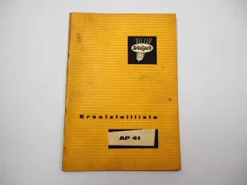 Welger AP41 Aufsammelpresse Ersatzteilliste Ersatzteilkatalog 1973