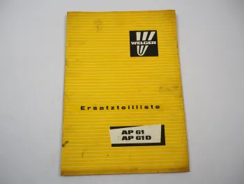 Welger AP61 AP61D Ballenpresse Ersatzteilliste Ersatzteilkatalog 1979