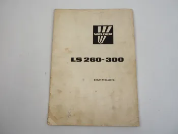 Welger LS 260 270 280 290 300 Dungstreuer Ersatzteilliste 1982