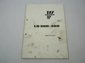 Welger LS 260 270 280 290 300 Dungstreuer Ersatzteilliste 1985