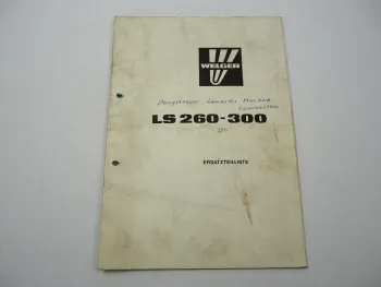Welger LS 260 270 280 290 300 Dungstreuer Ersatzteilliste Ersatzteilkatalog 1982