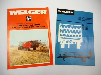 Welger LS 260 270 280 290 300 Stalldungstreuer 2x Prospekt 1970/80er Jahre