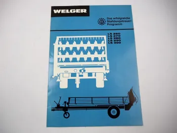 Welger LS 260 270 280 290 300 Stalldungstreuer Prospekt 1970er Jahre