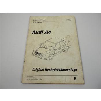 Werkstatthandbuch Audi A4 B5 Nachrüst Klimaanlage Einbauanleitung 1999