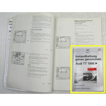 Werkstatthandbuch Audi TT 8N ab 1999 Instandhaltung genau genommen 1998