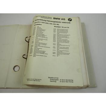 Werkstatthandbuch BMW 525i 530i 535i M5 E34 1989 1990 Elektrische Schaltpläne