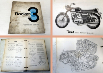 Werkstatthandbuch BSA Rocket 3 A75 models 1969/70 Workshop Manual