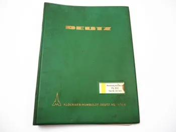 Werkstatthandbuch Deutz F2L F3L F4L F6L 912 Dieselmotor Reparaturanleitung 1968