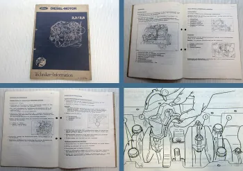 Werkstatthandbuch Ford Sierra Granada 2,3l 2,5 Dieselmotor Schulungshandbuch 83