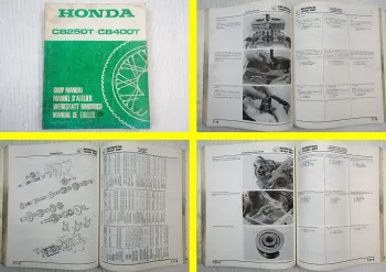 Werkstatthandbuch Honda CB250T CB400T Reparaturhandbuch Shop Manual 1977