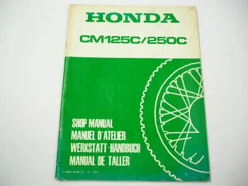 Werkstatthandbuch Honda CM125C CM250C Nachtrag 1982 Addendum Shop Manual