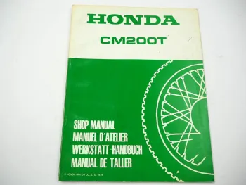 Werkstatthandbuch Honda CM200T Nachtrag 1979 Addendum Shop Manual Schaltplan