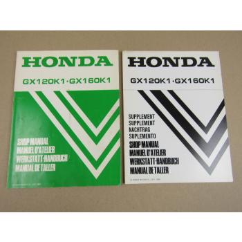 Werkstatthandbuch Honda GX120 GX160 K1 Shop Manual 1991/95 Reparaturanleitung