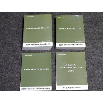 Werkstatthandbuch Hyundai Grandeur 2006 Reparatur Elektrik Karosserie 4 Bände
