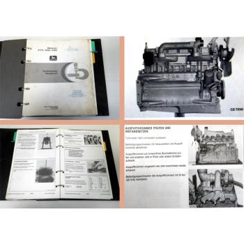 Werkstatthandbuch John Deere 840-3650 1032-1085...Reparatur Motor 3179 4239 6359