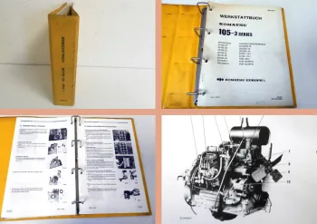Werkstatthandbuch Komatsu D31APSQ-16 EC50V FD50 ... Reparatur Motor 4D105-3