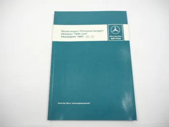 Werkstatthandbuch Mercedes Benz 420SL 300TD 190E 2.3 190E 2.6 Neuerungen 1986