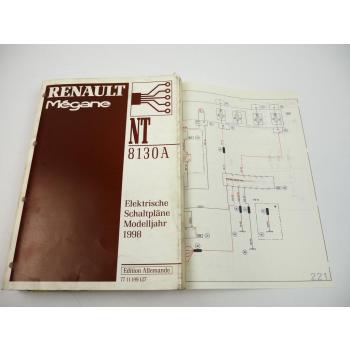 Werkstatthandbuch Renault Megane elektrische Schaltpläne Modelljahr 1998