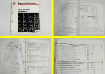 Werkstatthandbuch Reparatur Richtzeiten Mitsubishi Galant EA Sigma F30 1997