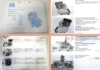 Werkstatthandbuch Sachs 1001 5A 6A 6B 6C 1251 5 A AL B 6 A B C D Motor 1975