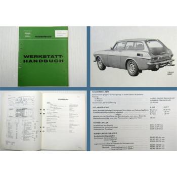 Werkstatthandbuch Volvo P 1800 E / ES 435 436 Technische Daten Stand 1973