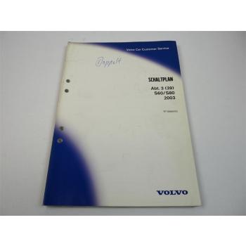 Werkstatthandbuch Volvo S60 S80 2003 Elektrische Schaltpläne 10/2002