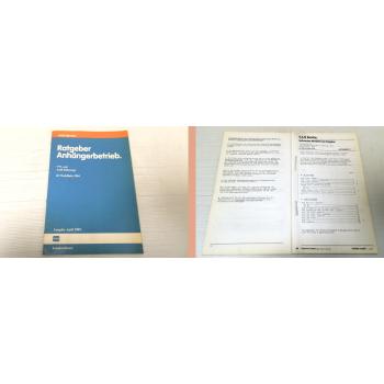 Werkstatthandbuch VW + Audi ab 1984 Ratgeber Anhängerbetrieb 1989