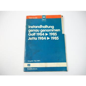 Werkstatthandbuch VW Golf 2 Jetta ab 1984 Instandhaltung genau genommen 1997