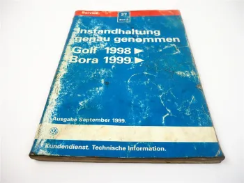 Werkstatthandbuch VW Golf 4 1J Bora Instandhaltung genau genommen 2000