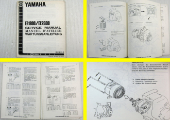 Werkstatthandbuch Yamaha EF 1800 2600 Generator Wartungsanleitung Service Manual